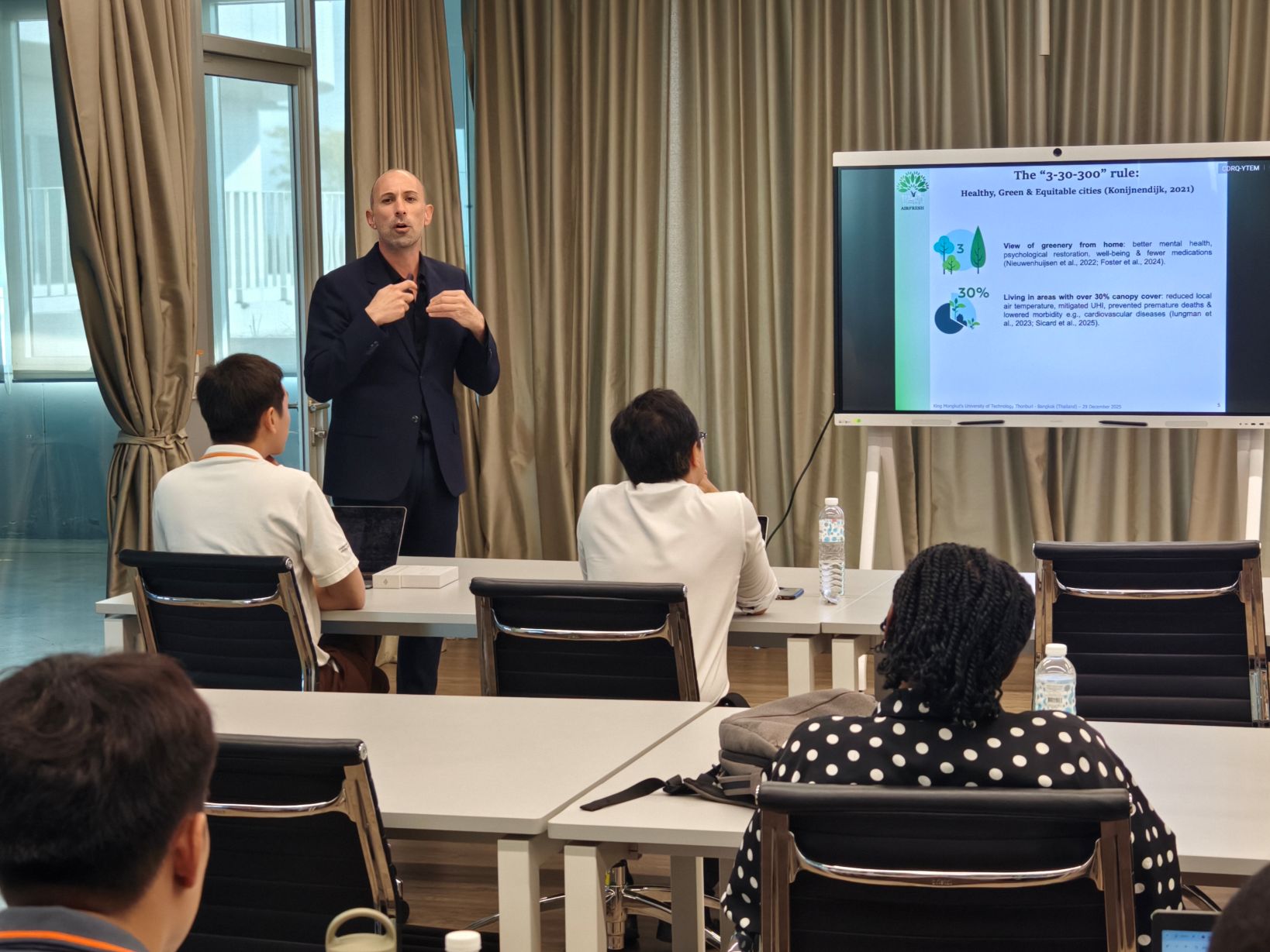 PDTI Seminar: เรื่อง“Tree canopy cover and air pollution-related mortality in European cities” และ “ The 3-30-300 Rule Compliance: A Geospatial Tool for Urban Planning” วิทยากรโดย Dr. Pierre Sicard, Senior Researcher, University of Nice ประเทศฝรั่งเศส